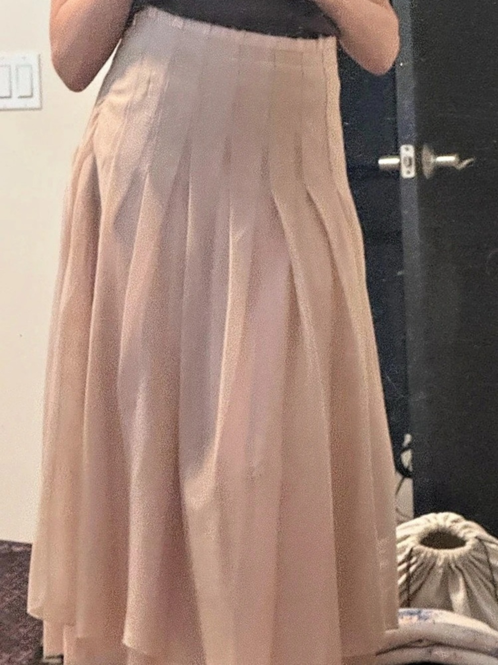 Zara Pleated Midi Skirt in Pink Size Small NWT